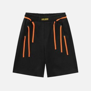 colorblock line design shorts [trendy] 7206